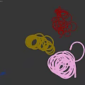 Assorted Colored Wire Rope Coils Featuring Yellow Silver And Brown With Yellow Markers