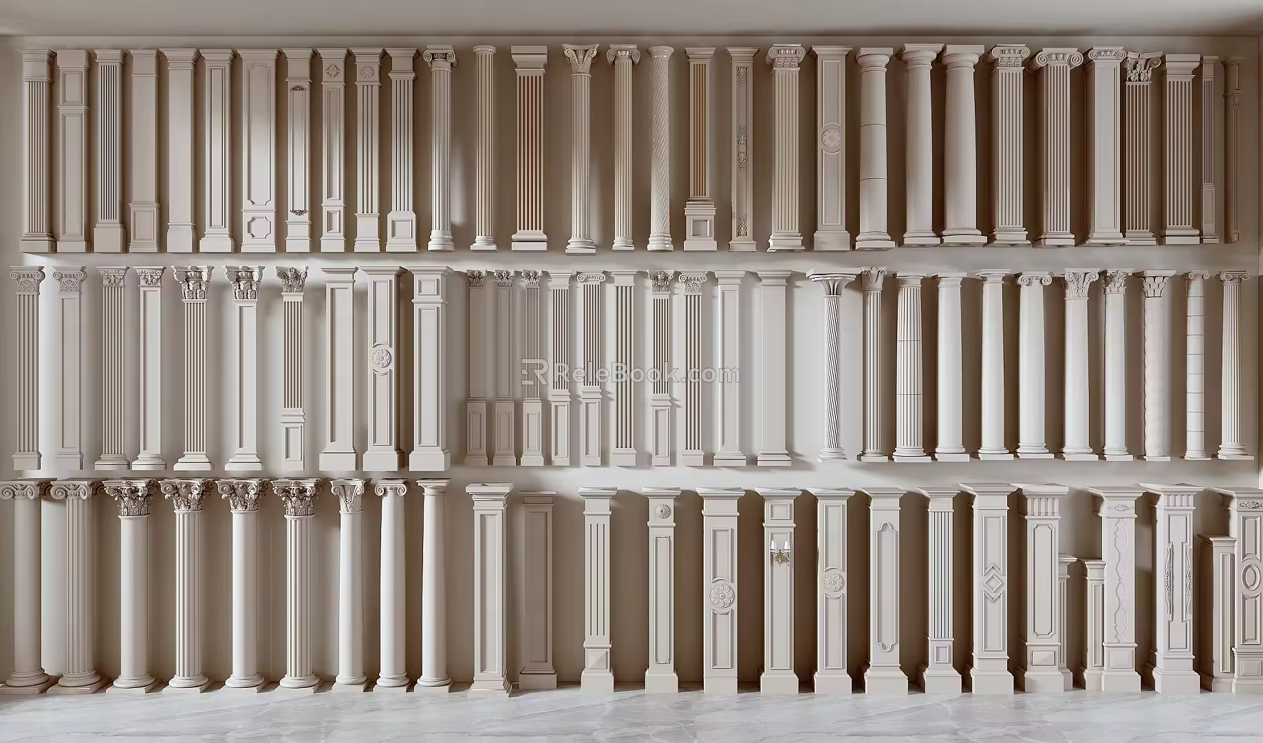 European Roman Column 3d model