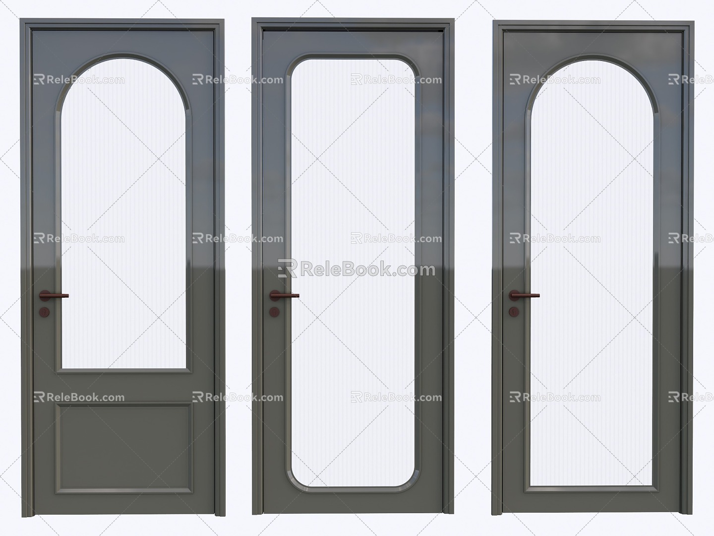 Modern single door 3d model