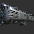 Advanced Metallic Spacecraft With Propulsion Engines And Antenna Arrays For Deep Space Exploration