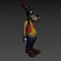 Cartoon Game Movie Character Goofy With Brown Hat Yellow Vest Blue Pants And White Gloves
