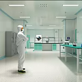 Modern laboratory purification plant 3d model
