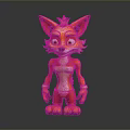 Cartoon Fox Game Movie Character with Orange Fur White Belly Big Eyes Pointed Ears