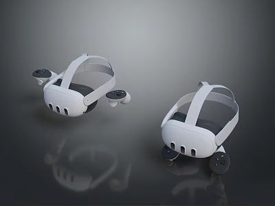 Two White Drone Like Devices With Wheels And Modern Compact Design 3d model