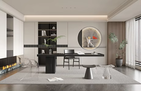 Modern study 3d model