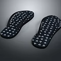 Summer Casual Black Flip Flops With White Decorative Patterns For Beach And Daily Use