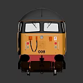 Gray And Yellow Model Train With Z Logo On Black Background 3d model