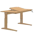 Modern Desk Lifting Desk Solid Wood Desk 3d model
