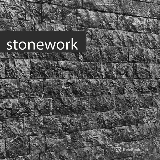 Rustic Stonework Wall Decor With Natural Texture For Modern Home Interiors 3d model 