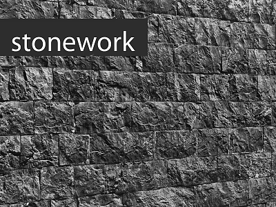 Rustic Stonework Wall Decor With Natural Texture For Modern Home Interiors 3d model