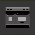 Modern Kitchen White Gas Range Cooker With Multiple Burners Double Oven And Stainless Steel Handles