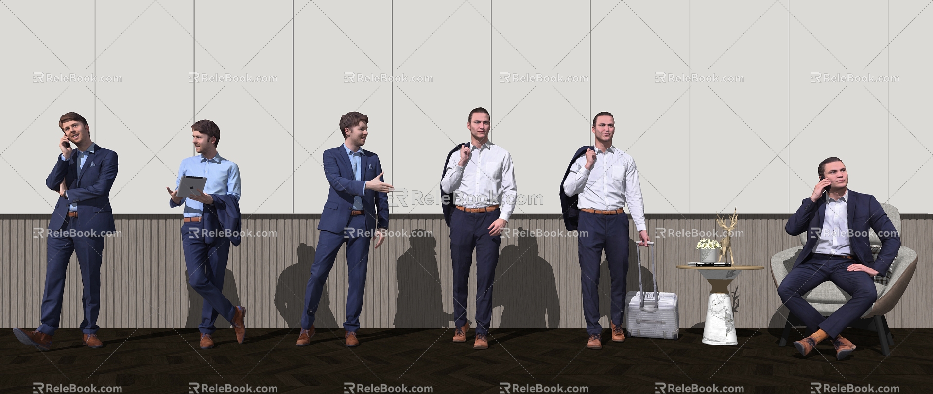 Modern Men Business Figure Male model