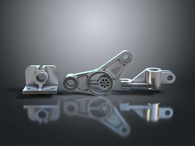 High Quality Metal Automotive Parts Featuring Structural Design and Mechanical Components 3d model