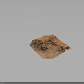 Reddish Brown Rough Textured Natural Rock Like Formation With Irregular Surface