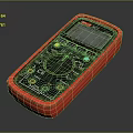 Professional Red Digital Multimeter with LCD Display Control Buttons for Electrical Testing