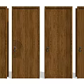 Wooden Brown Flush Doors With Different Patterns For Interior Home Use 3d model