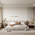 Modern Bedroom Cream Home Bedroom 3d model