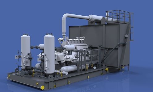 Gas Compressor Air Compressor 3d model