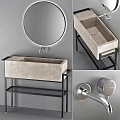 Washbasin Sink Furniture Washbasin Mirror 3d model