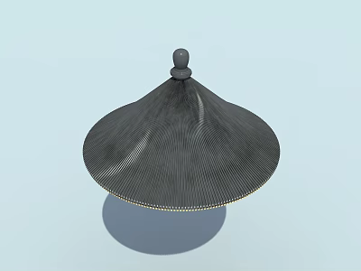 Modern Architectural Component With Conical Ribbed Texture And Top Finial Design 3d model