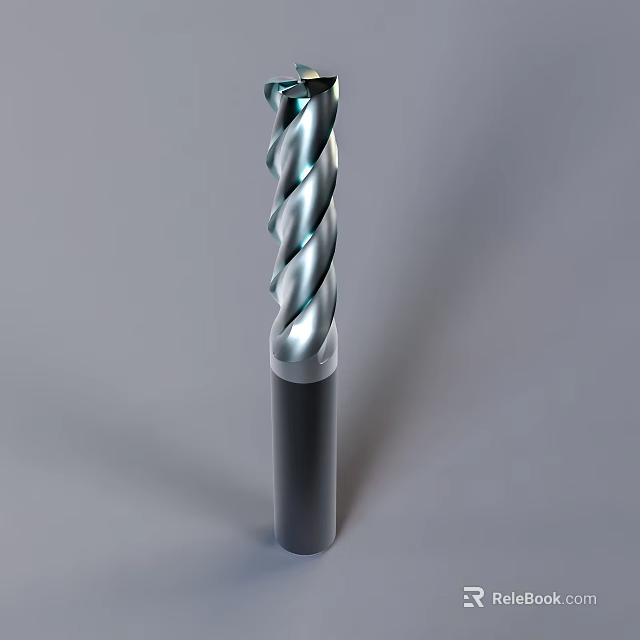 Industrial Grade Tungsten Carbide Spiral Drill Bit For Precision Drilling Applications 3d model 