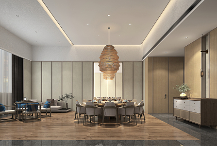 Modern private room 3d model