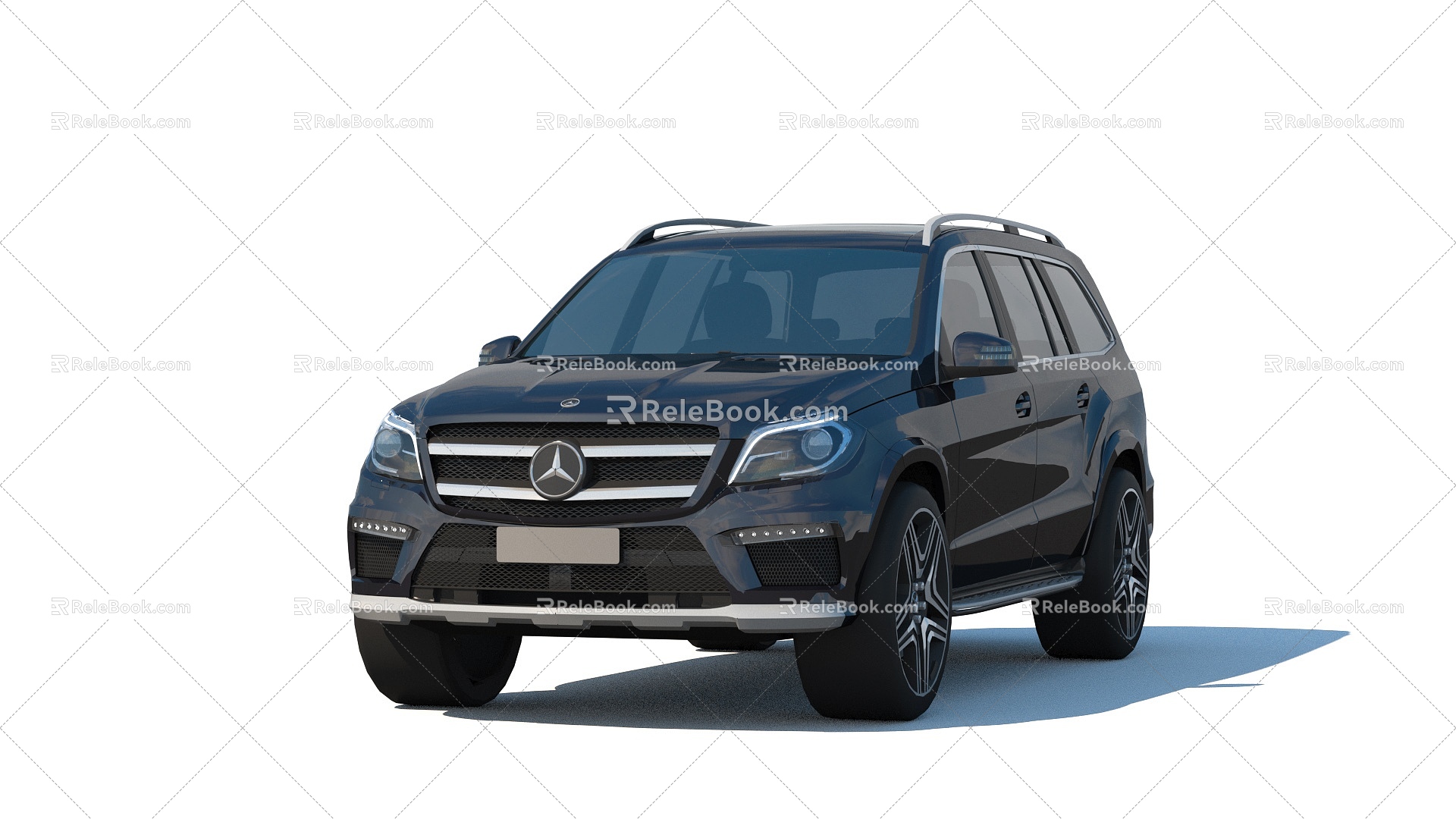 Mercedes-Benz GLS 2014 MercedesBenz Mercedes has less simple mold surface 3d model