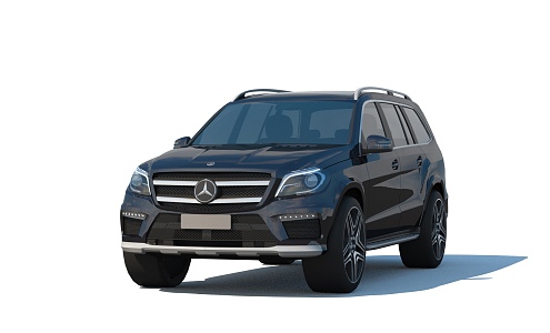 Mercedes-Benz GLS 2014 MercedesBenz Mercedes has less simple mold surface 3d model