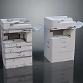 Office Appliances Multifunctional Copiers With Stackable Design And White Finish For Office Use 3d model