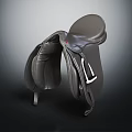 High Quality Black Leather Horse Saddle With Metal Fittings And Fine Stitching