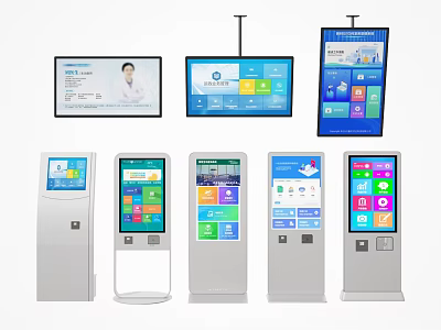 Commercial Touchscreen Self Service Kiosks And Information Display Devices 3d model