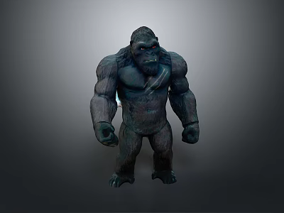 Muscular Standing Gorilla 3D Model With Detailed Body Pose And Structure 3d model