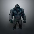 Muscular Standing Gorilla 3D Model With Detailed Body Pose And Structure