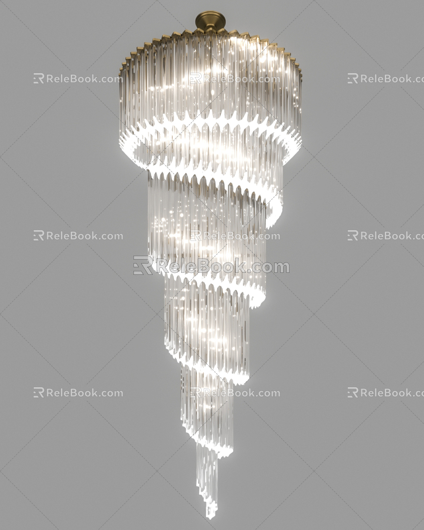 Modern crystal chandelier chandelier 3d model