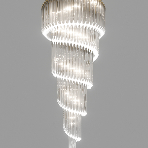 Modern crystal chandelier 3d model