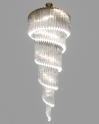 Modern crystal chandelier 3d model