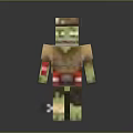 Pixel Style Crocodile Creature Character Wearing Hat And Red Clothing In Standing Pose