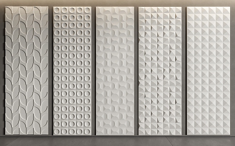 Modern wall panel modeling wall panel decorative panel 3d model