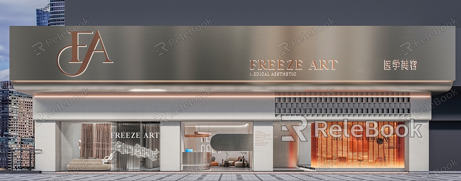 Beauty Salon Door Head Medical Beauty Door Head Beauty Salon Facade model