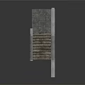 Architectural Staircase Design With Concrete Steps And Ornate Stone Railings