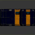 Blue And Orange Storage Containers With Digital Control Panels Two Units