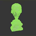 Classical Stone Sculpture With Intricate Carving And Pedestal Base Design