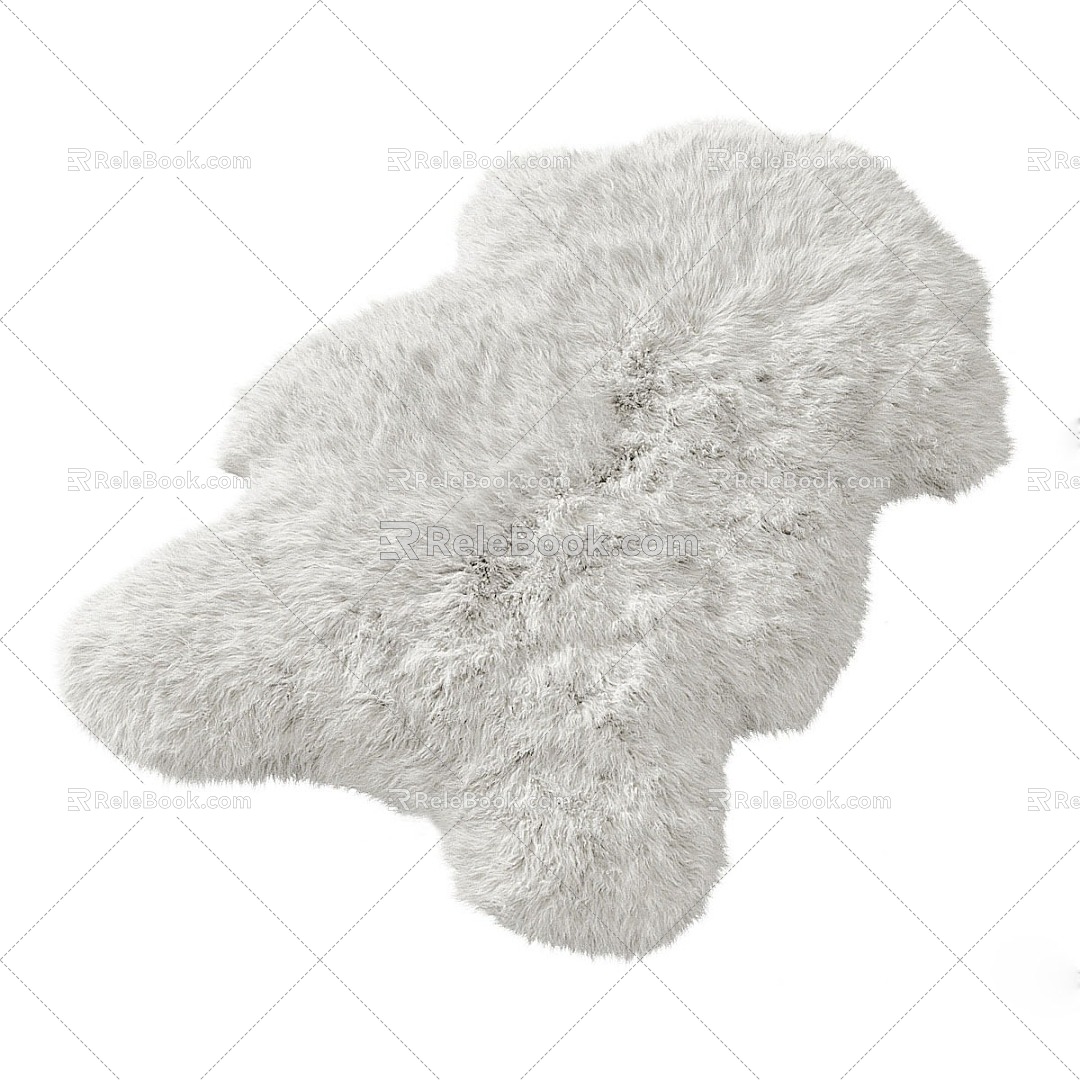 Modern modeling carpet pile carpet plush carpet 3d model