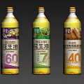 Peanut Oil Bottles With Physical Pressing Labels And Different Percentage Markings