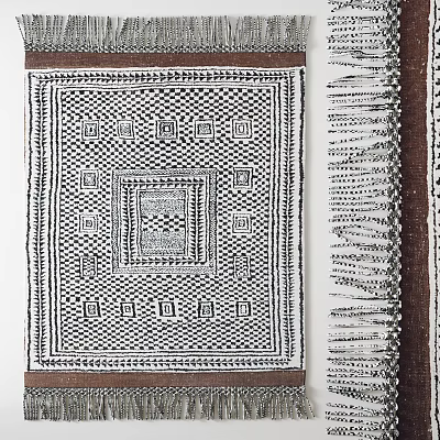 Traditional Square Rug Featuring Intricate Geometric Patterns Border Designs And Central Decorative Details 3d model