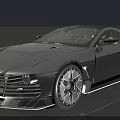 Silver Modern Sports Car With Sleek Body Large Alloy Wheels And Unique Grille