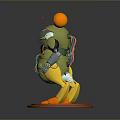 Robot Assistant Small Robot Butler Robot Butler Figure Game Figure 3d model
