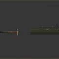 Green Multiple Rocket Launcher With Launch Tubes And Four Rockets Featuring Yellow Fins And Colored Stripes
