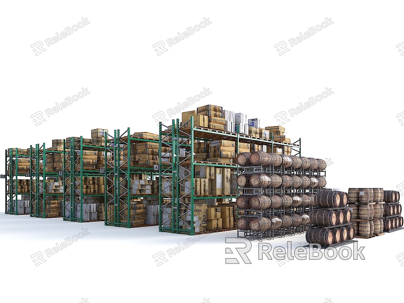 Modern Logistics Warehouse Goods Shelf Grocery Box Carton Warehouse Shelf Building Materials Commercial Shelf model