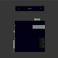 Blue Industrial Electronic Device With Multiple Interface Ports And Mounting Bracket